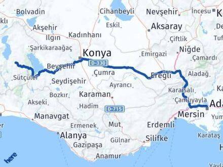 Adana Aksu Isparta Arası Kaç Km - Yol Haritası