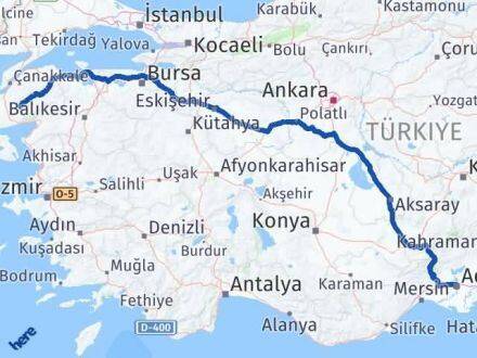 Adana Bayramiç Çanakkale Arası Kaç Km - Yol Haritası