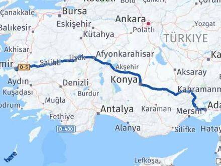 Adana Buca İzmir Arası Kaç Km - Yol Haritası