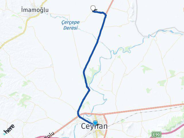 Adana Ceyhan Camuzağılı Ceyhan Arası Kaç Km - Yol Haritası