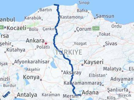 Adana Doğanyurt Kastamonu Arası Kaç Km - Yol Haritası