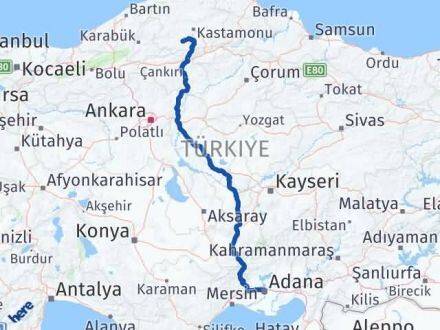 Adana İhsangazi Kastamonu Arası Kaç Km - Yol Haritası