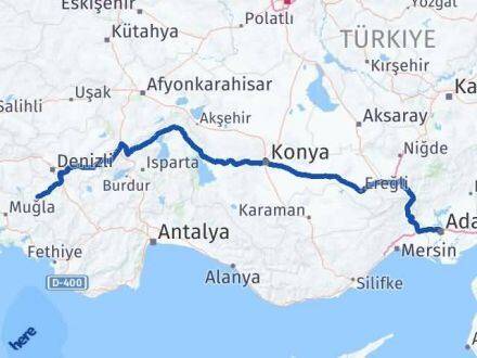Adana Kale Denizli Arası Kaç Km - Yol Haritası