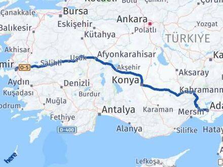 Adana Karabağlar İzmir Arası Kaç Km - Yol Haritası