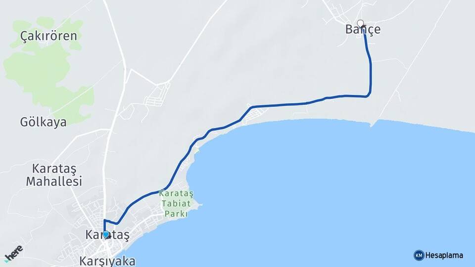 Adana Karataş Bahçe Karataş Arası Kaç Km - Yol Haritası