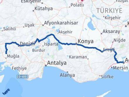 Adana Kavaklıdere Muğla Arası Kaç Km - Yol Haritası