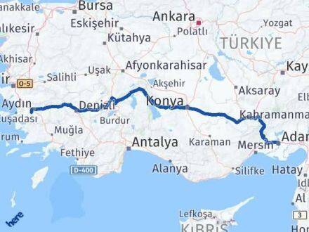 Adana Koçarlı Aydın Arası Kaç Km - Yol Haritası