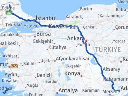 Adana Kofçaz Kırklareli Arası Kaç Km - Yol Haritası