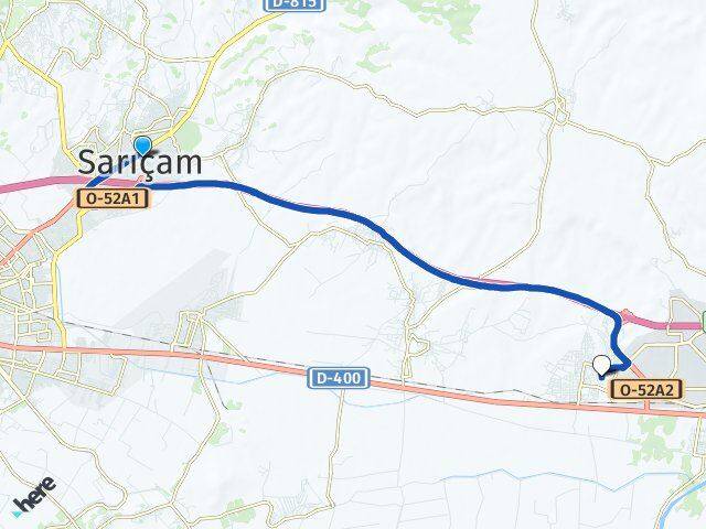 Adana Sarıçam Acıdere Sarıçam Arası Kaç Km - Yol Haritası
