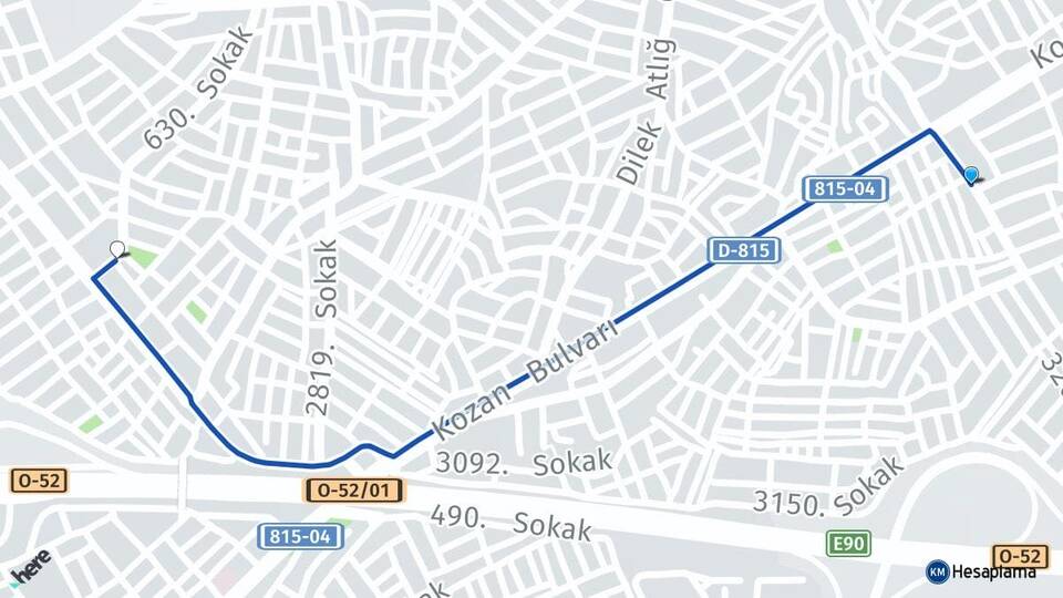 Adana Sarıçam Gültepe Sarıçam Arası Kaç Km - Yol Haritası