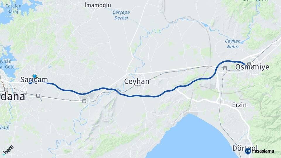 Adana Sarıçam Osmaniye Arası Kaç Km - Yol Haritası