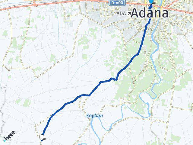 Adana Seyhan Çaputçu Seyhan Arası Kaç Km - Yol Haritası
