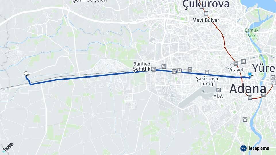 Adana Seyhan Zeytinli Seyhan Arası Kaç Km - Yol Haritası