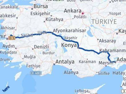 Adana Yunusemre Manisa Arası Kaç Km - Yol Haritası