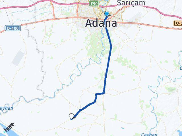 Adana Yüreğir Cırık Yüreğir Arası Kaç Km - Yol Haritası