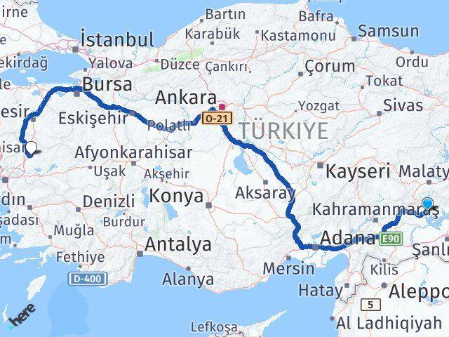 Adıyaman Akhisar Manisa Arası Kaç Km - Yol Haritası