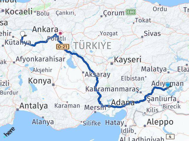 Adıyaman Alpu Eskişehir Arası Kaç Km - Yol Haritası