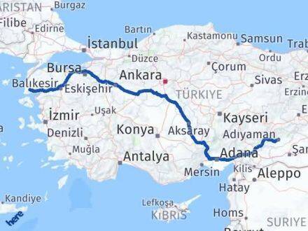 Adıyaman Ayvacık Çanakkale Arası Kaç Km - Yol Haritası