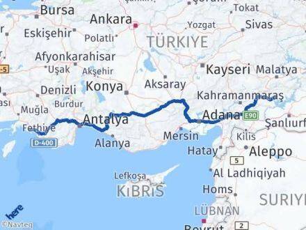 Adıyaman Dalaman Muğla Arası Kaç Km - Yol Haritası