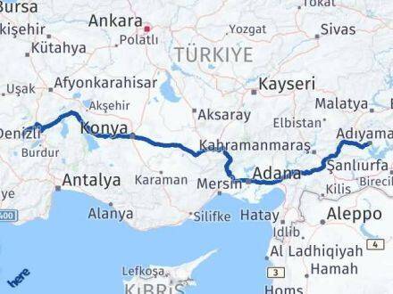 Adıyaman Dazkırı Afyonkarahisar Arası Kaç Km - Yol Haritası