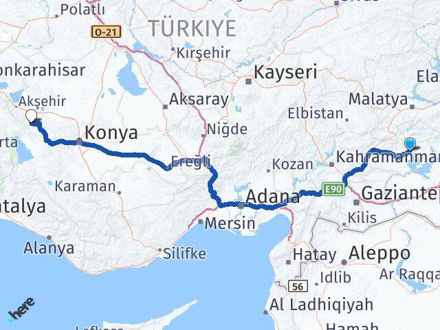 Adıyaman Doğanhisar Konya Arası Kaç Km - Yol Haritası