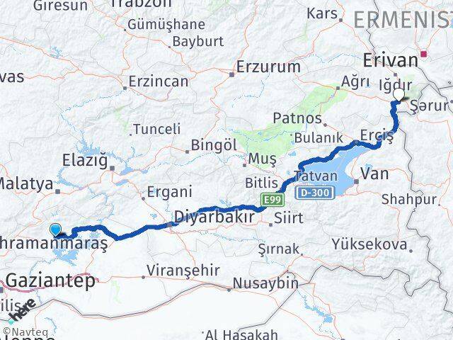 Adıyaman Doğubayazıt Ağrı Arası Kaç Km - Yol Haritası