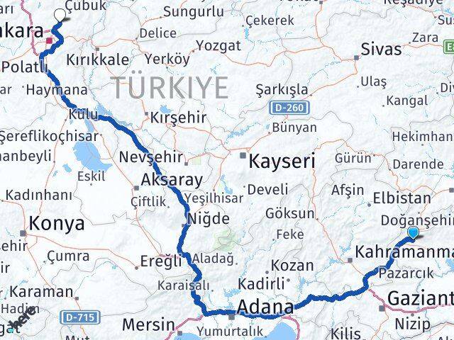 Adıyaman Esenboğa Havalimanı Arası Kaç Km - Yol Haritası