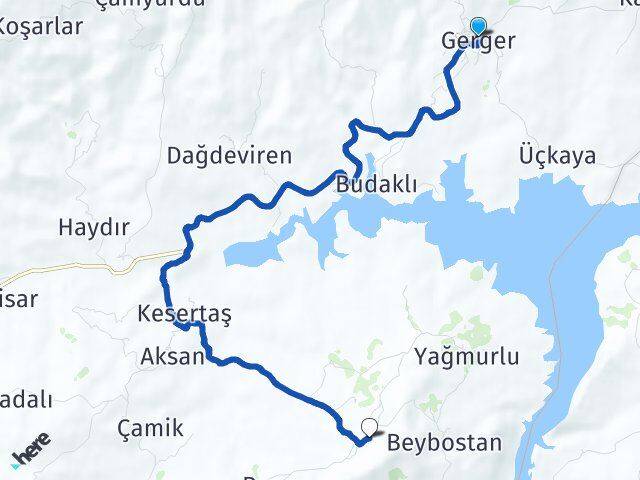 Adıyaman Gerger Oymaklı Gerger Arası Kaç Km - Yol Haritası