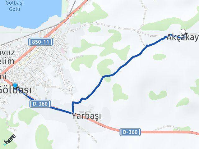 Adıyaman Gölbaşı Akçakaya Gölbaşı Arası Kaç Km - Yol Haritası