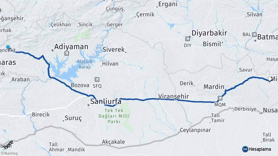 Adıyaman Gölbaşı Altınşehir Arası Kaç Km - Yol Haritası