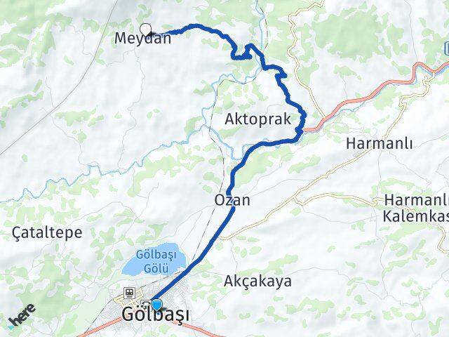 Adıyaman Gölbaşı Meydan Gölbaşı Arası Kaç Km - Yol Haritası