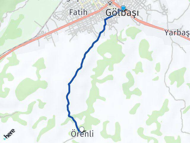 Adıyaman Gölbaşı Örenli Gölbaşı Arası Kaç Km - Yol Haritası