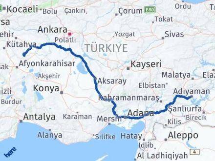 Adıyaman Han Eskişehir Arası Kaç Km - Yol Haritası