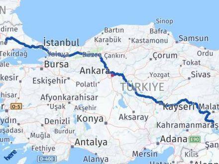Adıyaman Hayrabolu Tekirdağ Arası Kaç Km - Yol Haritası