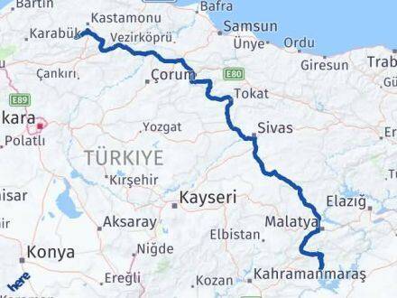 Adıyaman İhsangazi Kastamonu Arası Kaç Km - Yol Haritası