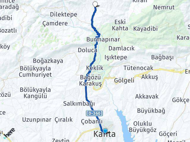 Adıyaman Kahta Çatbahçe Sincik Arası Kaç Km - Yol Haritası