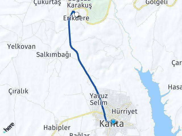 Adıyaman Kahta Erikdere Kahta Arası Kaç Km - Yol Haritası