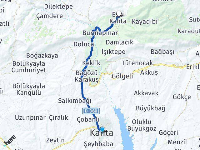 Adıyaman Kahta Eski Kahta Kahta Arası Kaç Km - Yol Haritası