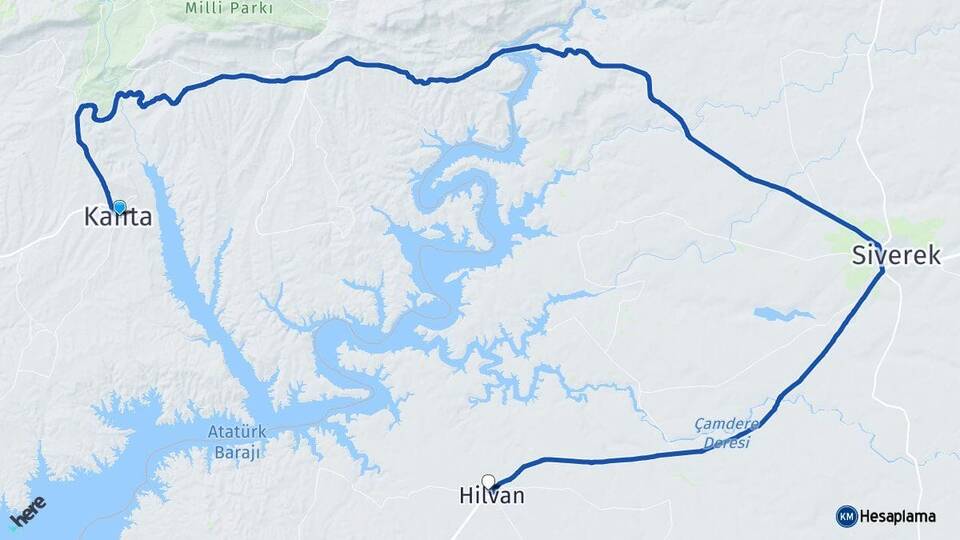 Adıyaman Kahta Hilvan Şanlıurfa Arası Kaç Km - Yol Haritası