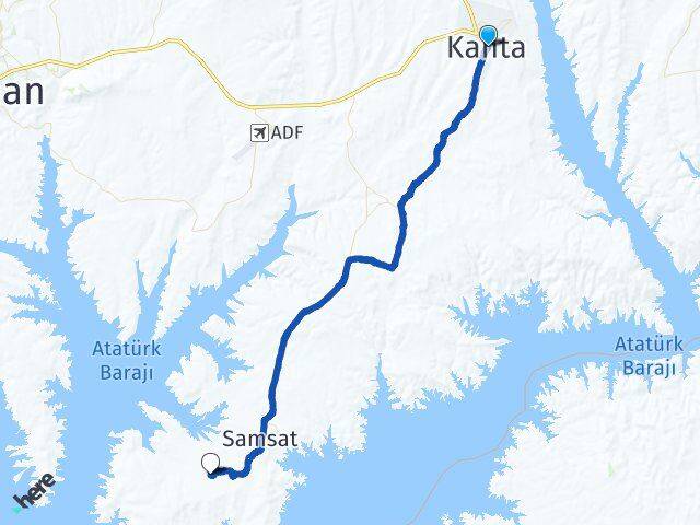 Adıyaman Kahta Ovacık Kahta Arası Kaç Km - Yol Haritası