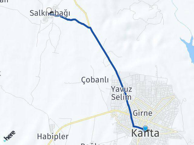 Adıyaman Kahta Salkımbağı Kahta Arası Kaç Km - Yol Haritası