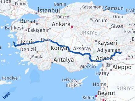 Adıyaman Karaburun İzmir Arası Kaç Km - Yol Haritası