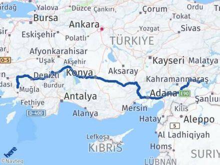 Adıyaman Kavaklıdere Muğla Arası Kaç Km - Yol Haritası