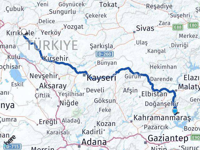 Adıyaman Keskin Kırıkkale Arası Kaç Km - Yol Haritası