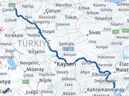 Adıyaman Korgun Çankırı Arası Kaç Km - Yol Haritası