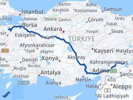Adıyaman Manyas Balıkesir Arası Kaç Km - Yol Haritası