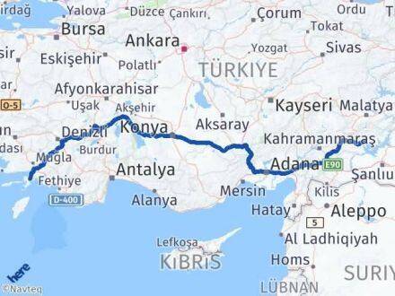 Adıyaman Marmaris Muğla Arası Kaç Km - Yol Haritası