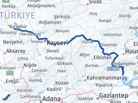 Adıyaman Mucur Kırşehir Arası Kaç Km - Yol Haritası