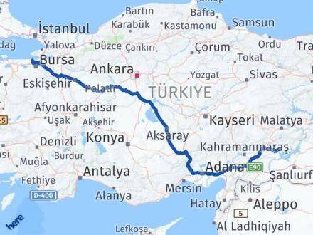 Adıyaman Mudanya Bursa Arası Kaç Km - Yol Haritası