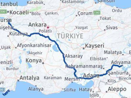 Adıyaman Osmaneli Bilecik Arası Kaç Km - Yol Haritası